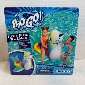 NEW Bestway H2O Go Flash N' Splash Seal Ride-On Pool Inflatable 3 yrs+